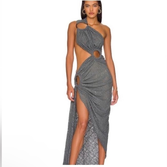 Bronx and Banco Grey Mayan Gown size 6 New with Tags Sold Out - Picture 4 of 6